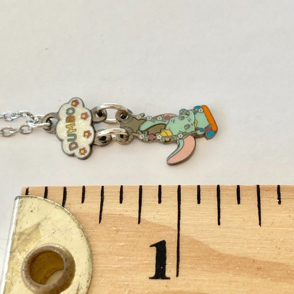 Vintage Disney Dumbo Elephant Charm Necklace 18" Disneyana Disneyland Stamped - Picture 9 of 9